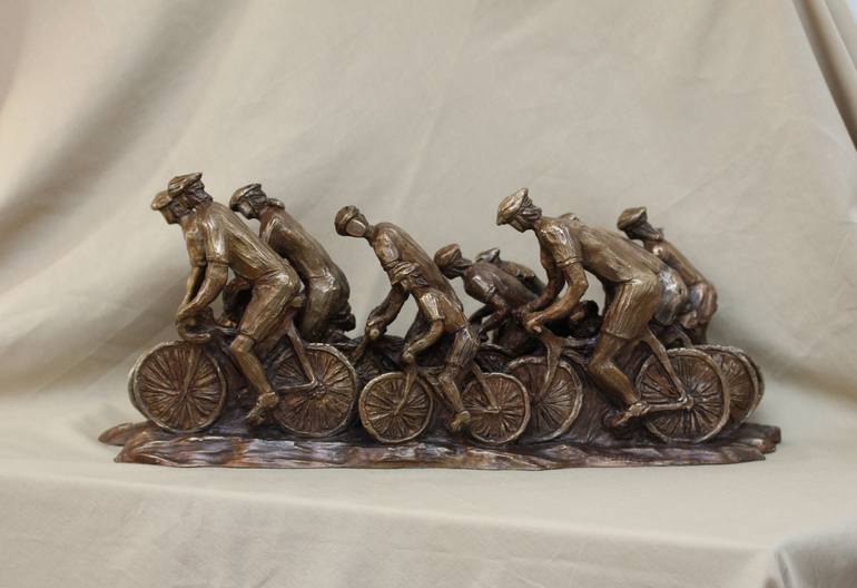 Original Figurative Bicycle Sculpture by Carole Desgagne