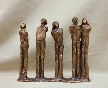 Original Figurative People Sculpture by Carole Desgagne