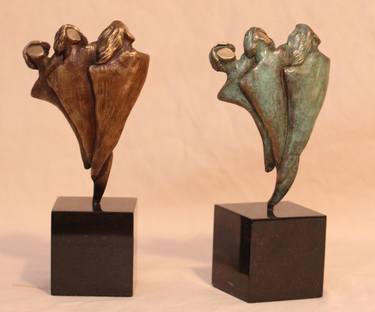 Original Abstract Expressionism People Sculpture by Carole Desgagne