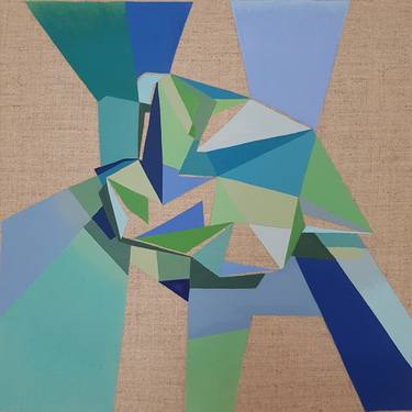 Original Abstract Geometric Paintings by Gina Summers