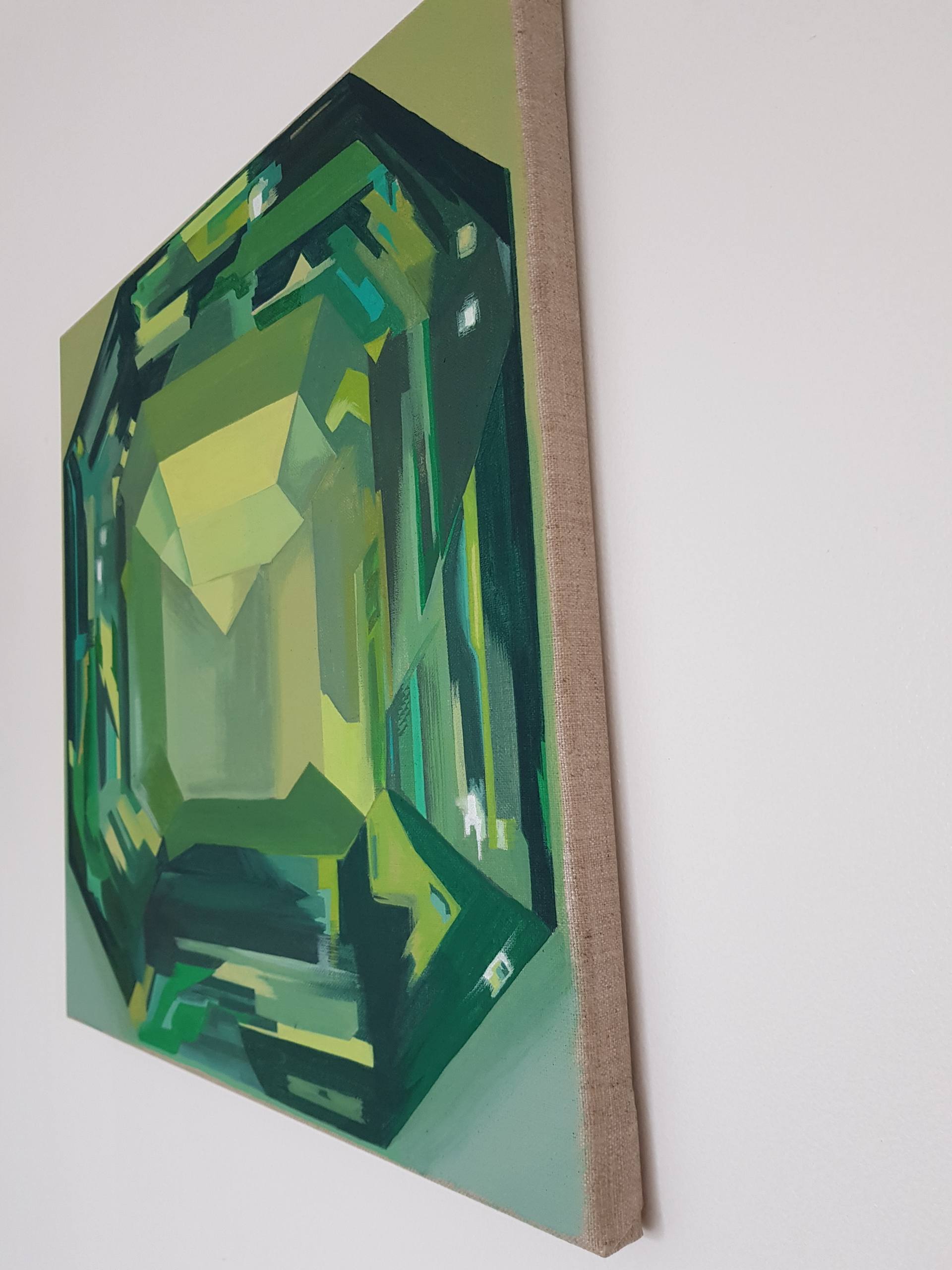 Crystal Emerald Green Gem 1 Art Print by Sir Torr