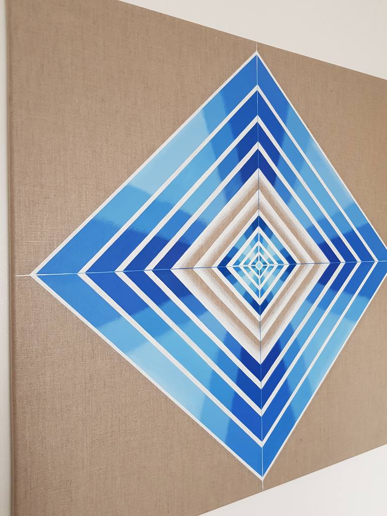 Original Abstract Geometric Painting by Gina Summers