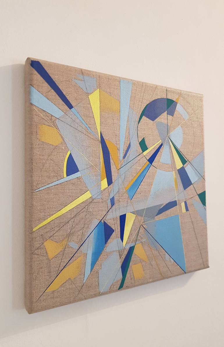 Original Abstract Geometric Painting by Gina Summers