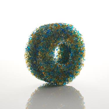Superposition Amber & Blue, Medium Circle thumb