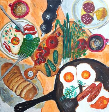 Original Food & Drink Painting by Ekaterina Afanasyeva