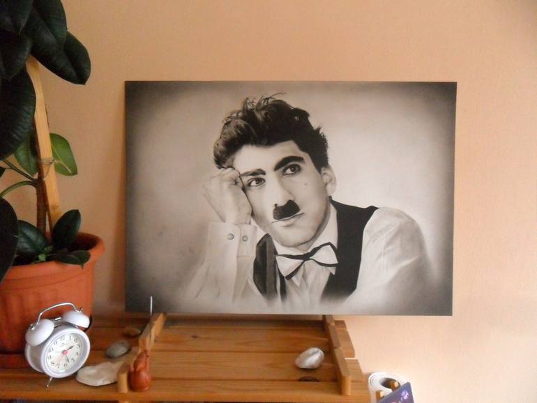 Original Photorealism Pop Culture/Celebrity Painting by Attila Paszternák