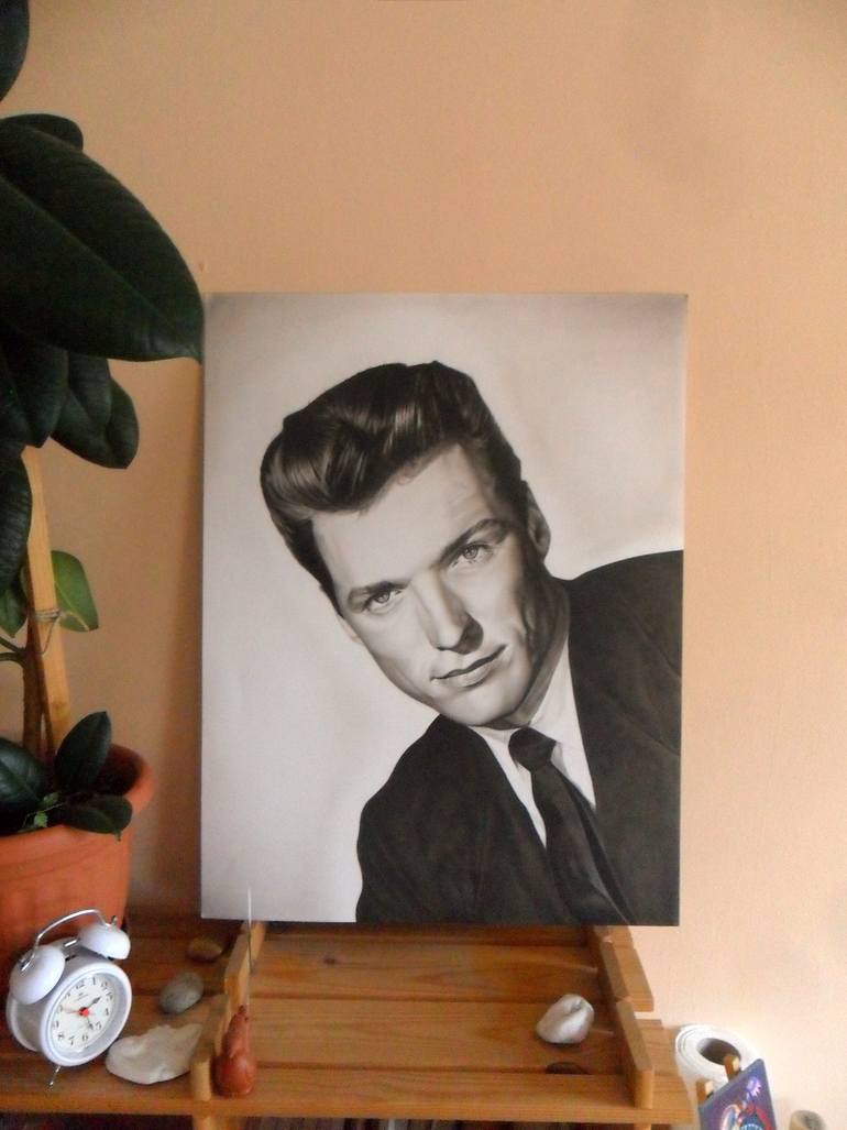 Original Photorealism Pop Culture/Celebrity Painting by Attila Paszternák