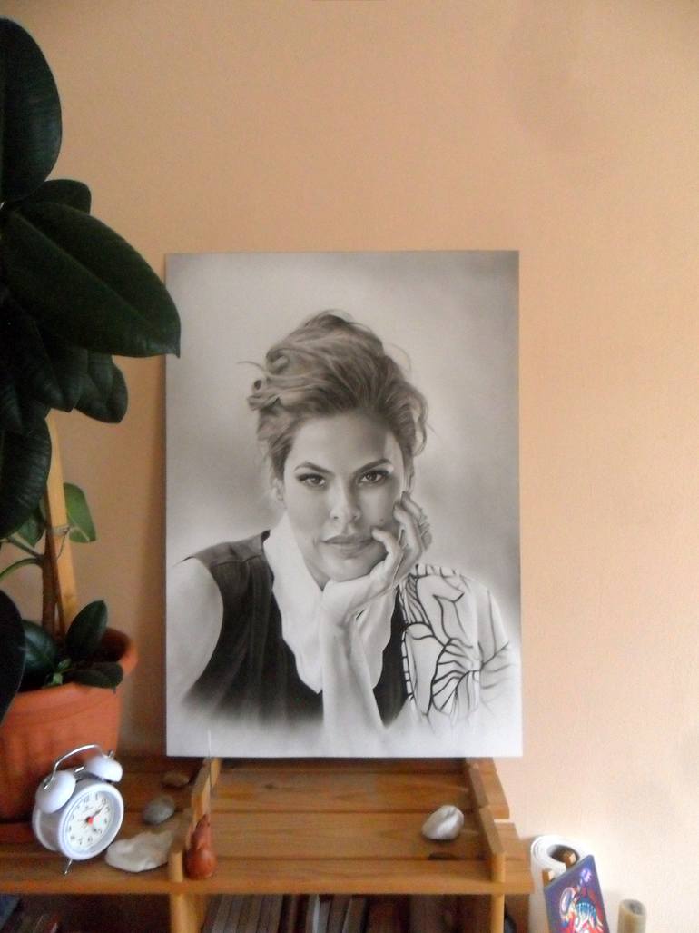 Original Photorealism Pop Culture/Celebrity Painting by Attila Paszternák