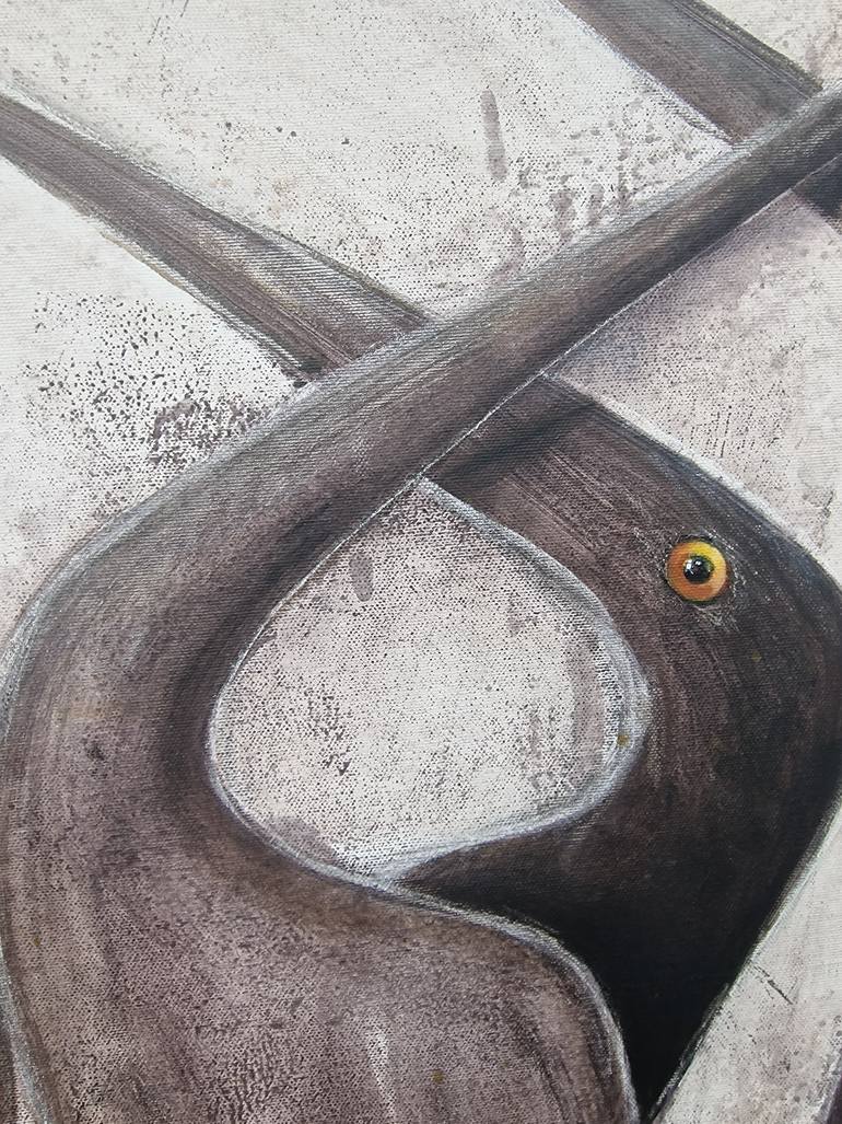 Original Conceptual Animal Painting by Zivile Rudzikaite Matuzoniene