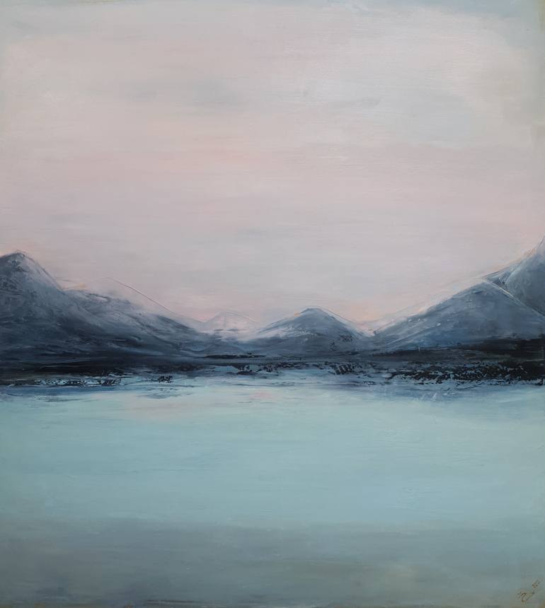 THE LAKE Painting by Zivile Rudzikaite Matuzoniene | Saatchi Art