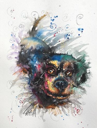 Original Dogs Paintings by Sophie Huddlestone