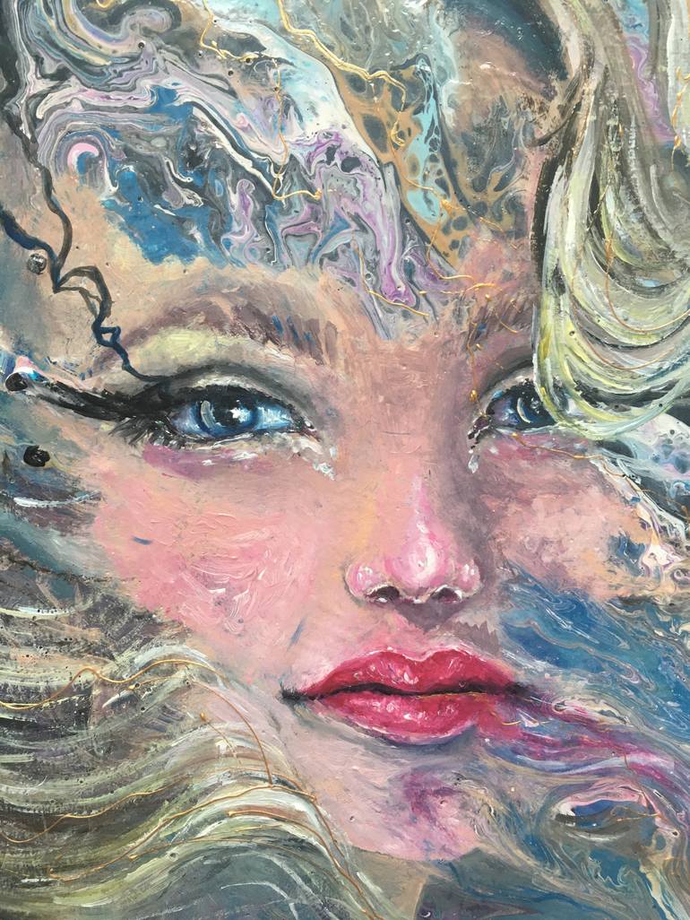 Original Abstract Portrait Painting by Sophie Huddlestone