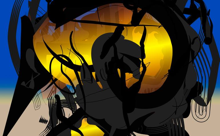 Original Abstract Expressionism Fantasy Digital by Harald Gsaller