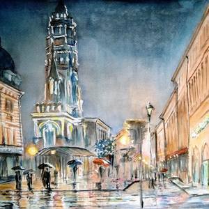 Collection Watercolor Cityscapes