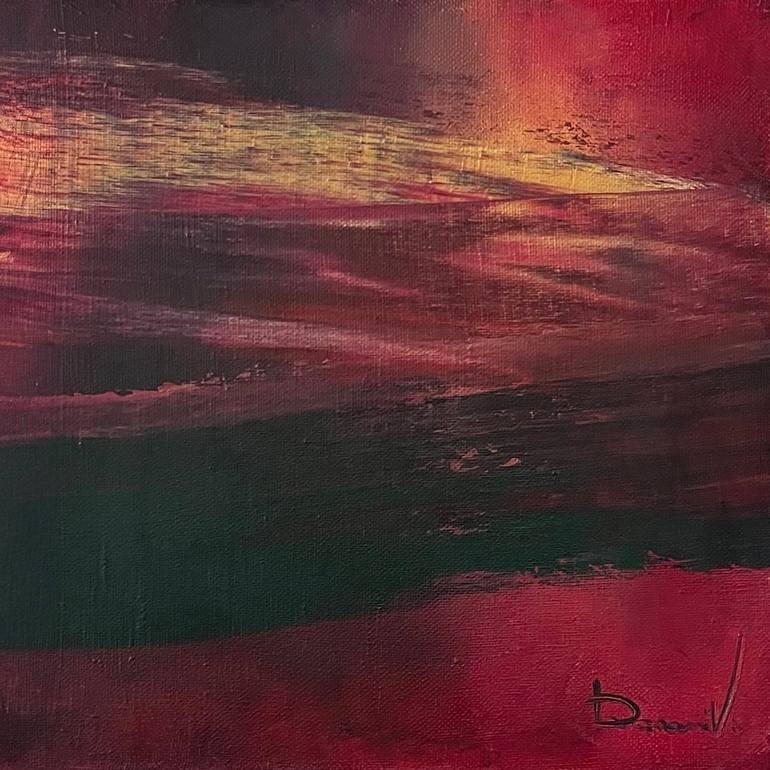 Original Abstract Painting by Viktoria Daneva | Abstract Expressionism Art on Canvas | "On the Border of the Day"