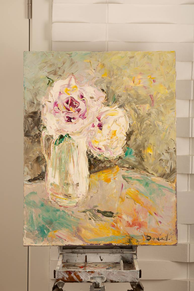 Original Abstract Expressionism Still Life Painting by Viktoria Daneva