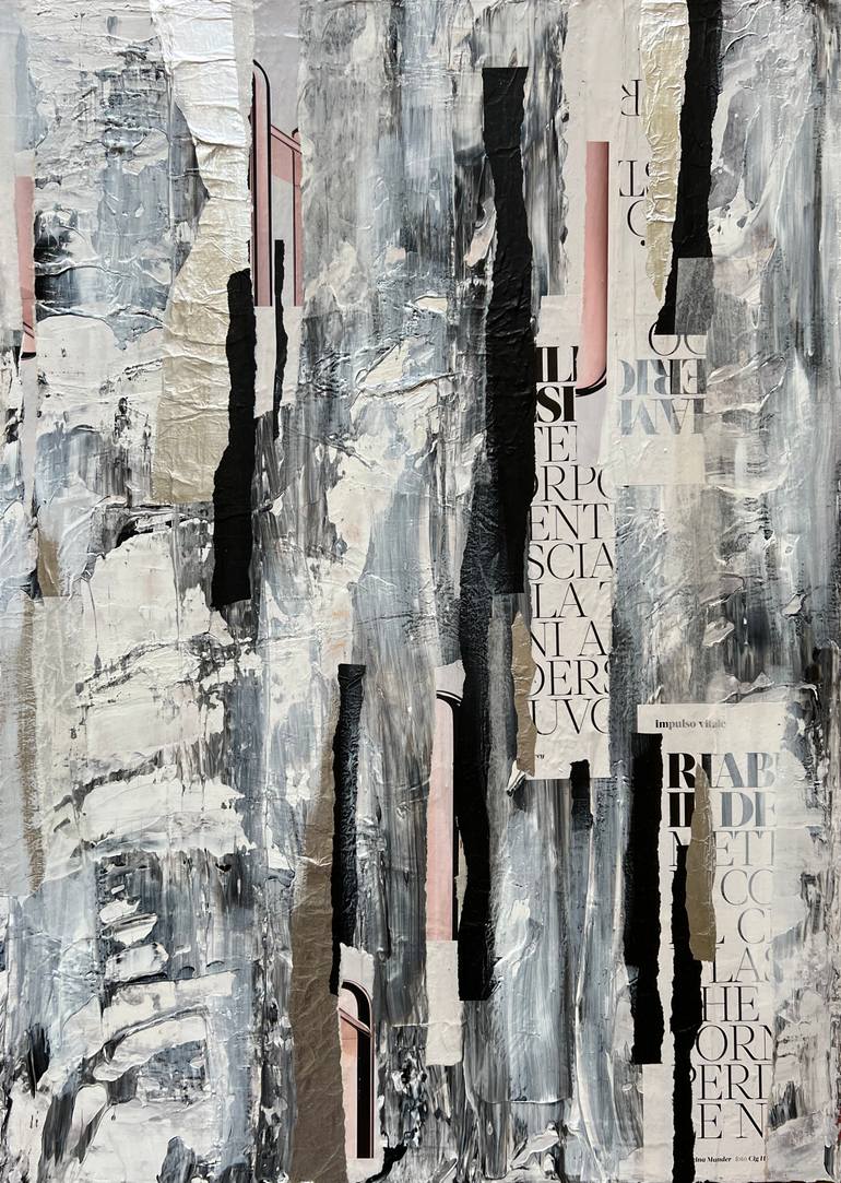 Original Bauhaus Abstract Collage by Viktoria Daneva