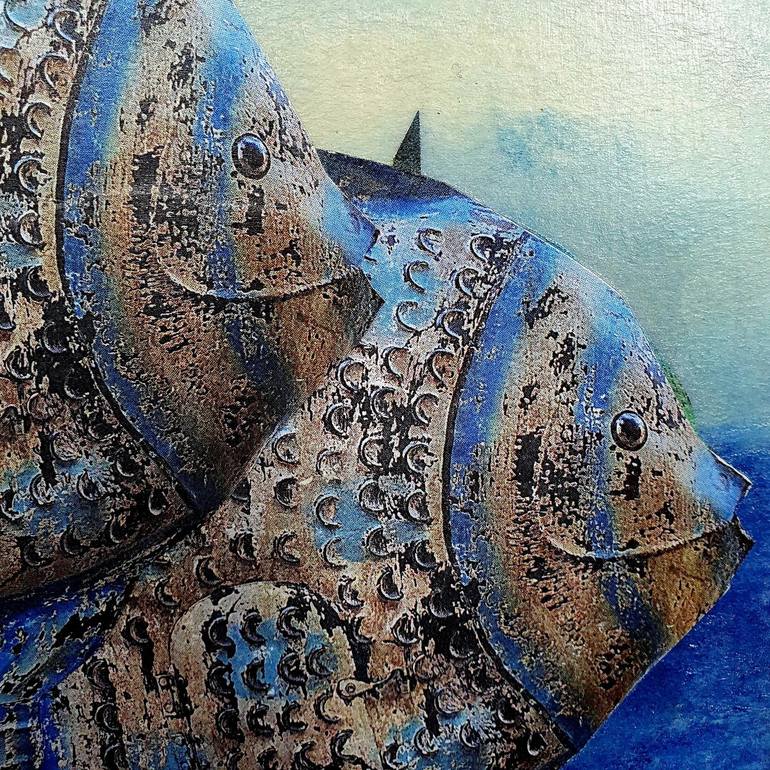 Original Fish Mixed Media by Frederic Haire