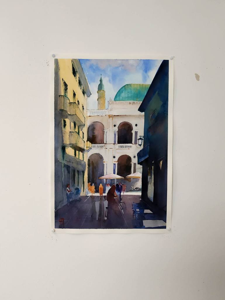 Original Architecture Painting by Flavio Furlan