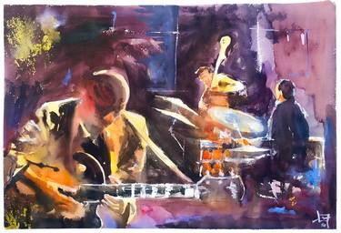 Original Impressionism Music Paintings by Flavio Furlan