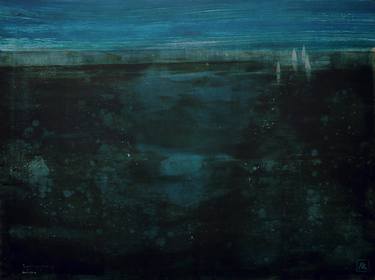 Original Abstract Seascape Printmaking by Izzy Hutchison