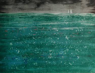 Original Contemporary Seascape Printmaking by Izzy Hutchison