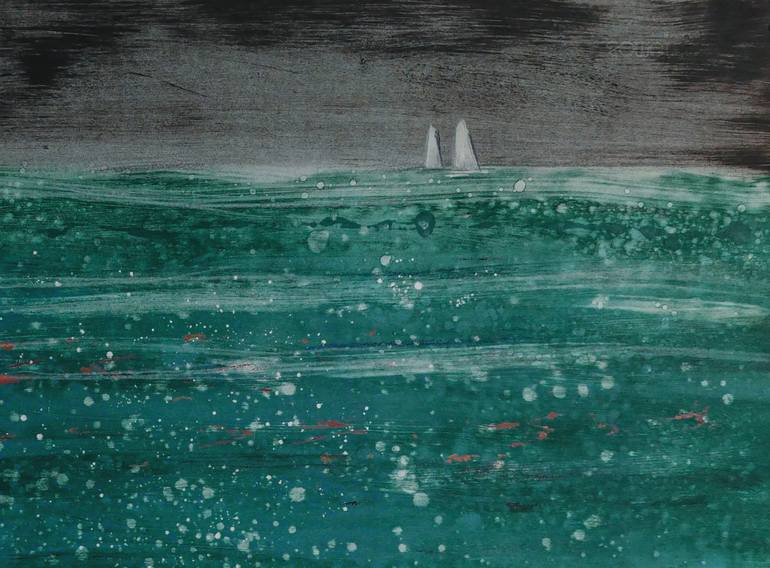 Original Contemporary Seascape Printmaking by Izzy Hutchison