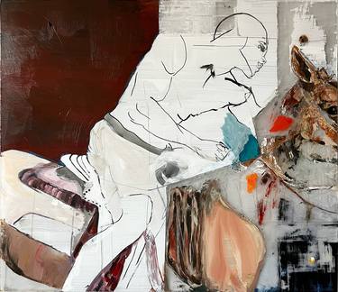 Original Abstract Animal Painting by Aaron Benjamin Cohen