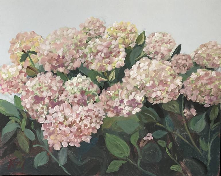 Image of Painting of blush hydrangea