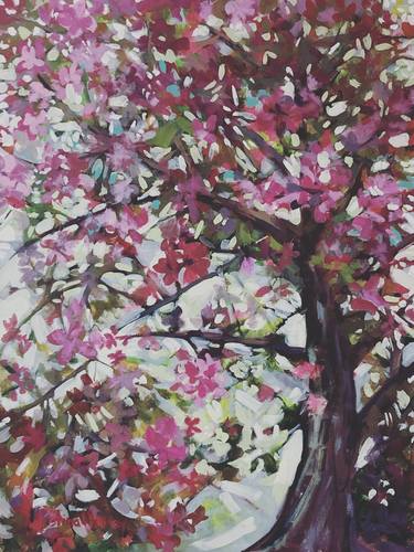 Original Abstract Expressionism Floral Paintings by Kristina Murray