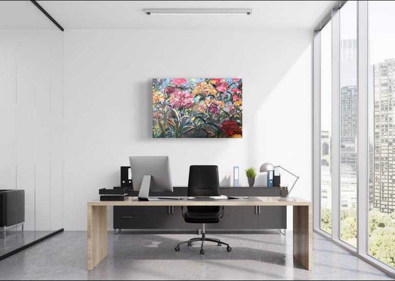 Original Abstract Expressionism Floral Painting by Kristina Murray