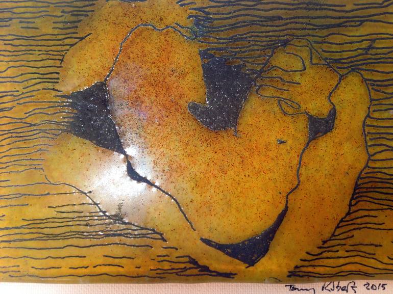 Bronze Cast Glass Embrace 4 Glass Abstract Figurative Wall Plaque