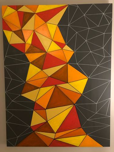 Original Art Deco Geometric Paintings by Michael Cherry