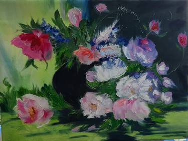 Print of Abstract Botanic Paintings by Viktoriya Aksyonova
