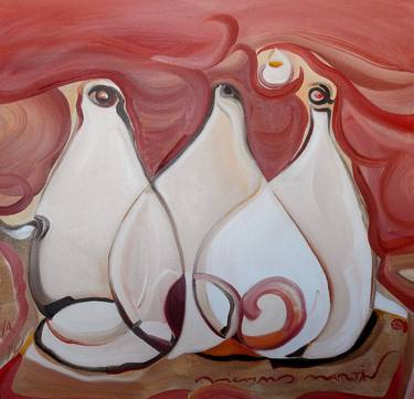 Original Cubism Animal Paintings by Richard Martin Vidal