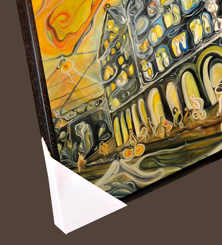 Original Documentary Architecture Painting by Richard Martin Vidal