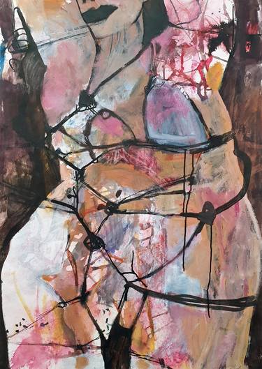 Print of Abstract Expressionism Nude Drawings by Elizabeth Wojciak