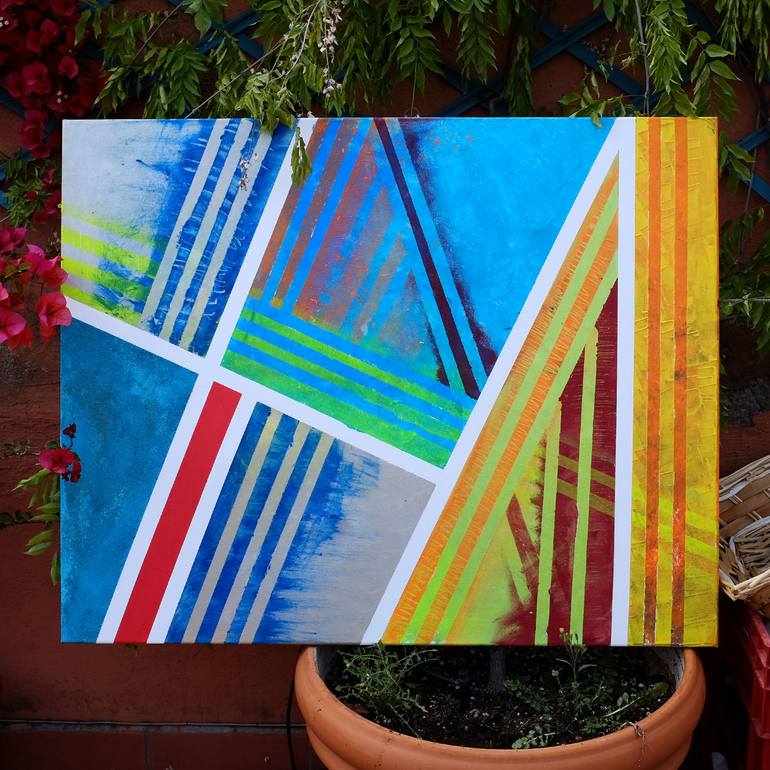 Original Abstract Painting by Le Cecil