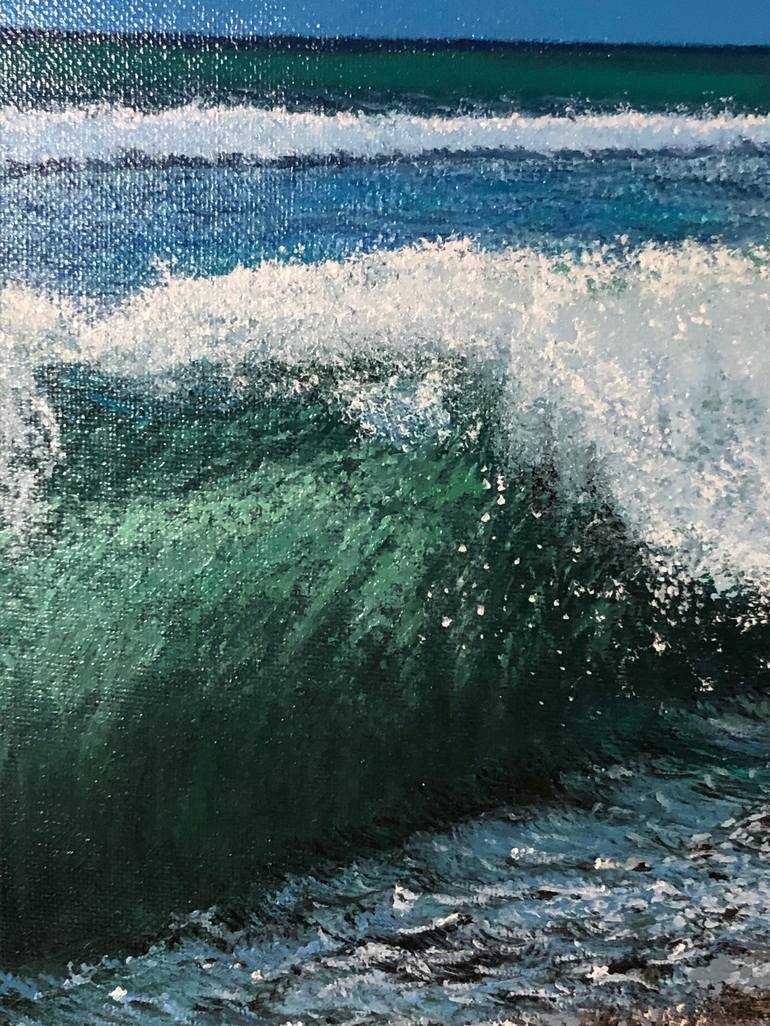 Original Fine Art Seascape Painting by Monika Harmund Csanyi