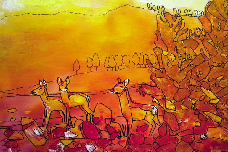 Original Expressionism Animal Painting by Anna Hubsch