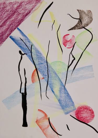 Original Nude Drawing by Hermeline Dabancourt