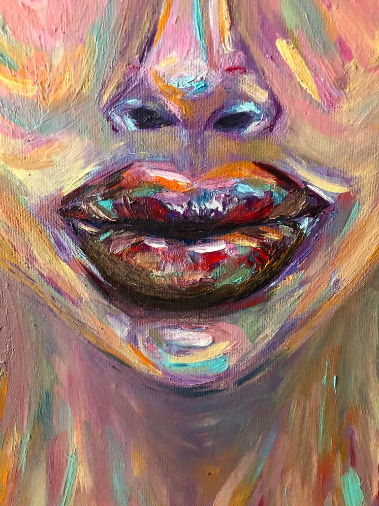 Original Abstract People Painting by O Bar