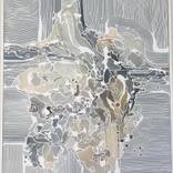 White Line Neutral Abstract by Amber Denison