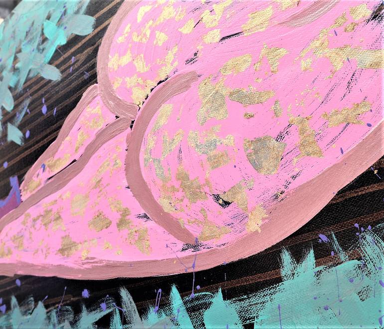 Original Abstract Expressionism Nude Painting by Moonrose Art Gallery