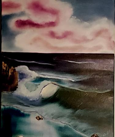 Original Beach Painting by Angela Arndt