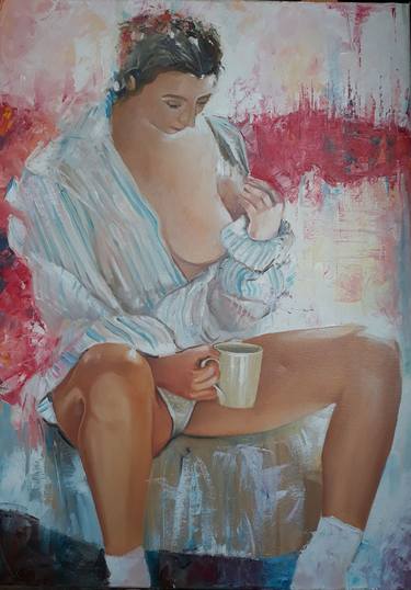 Print of Erotic Paintings by Costache Adrian