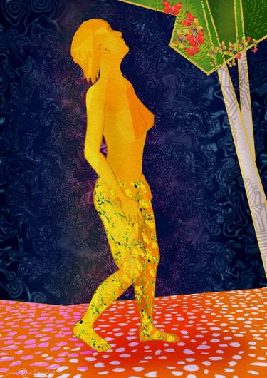 Print of Art Deco Nude Printmaking by Svein Ove Hareide
