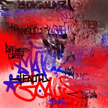 Original Abstract Expressionism Typography Paintings by Guillaume Laserson