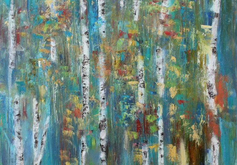 Original Abstract Expressionism Landscape Painting by Julie Webster