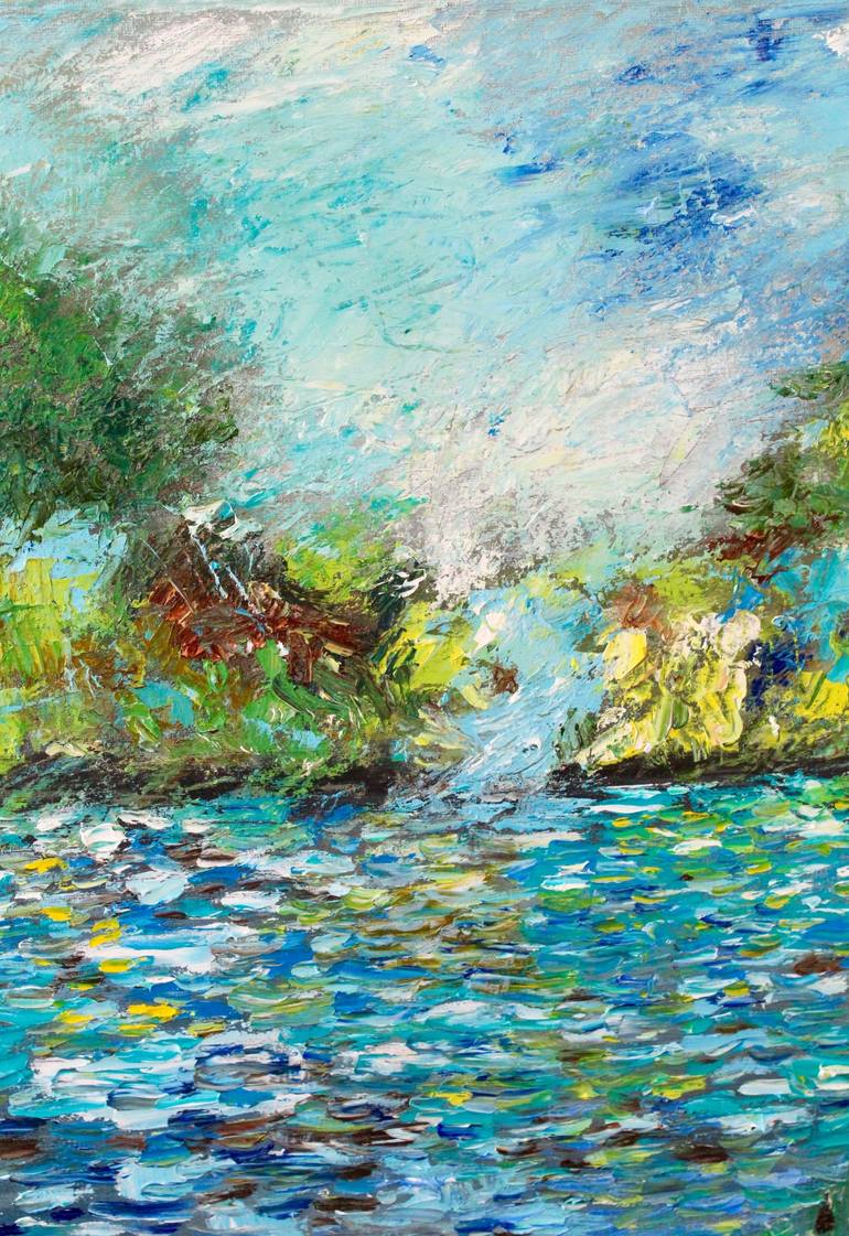 Original Impressionism Water Painting by Julie Webster